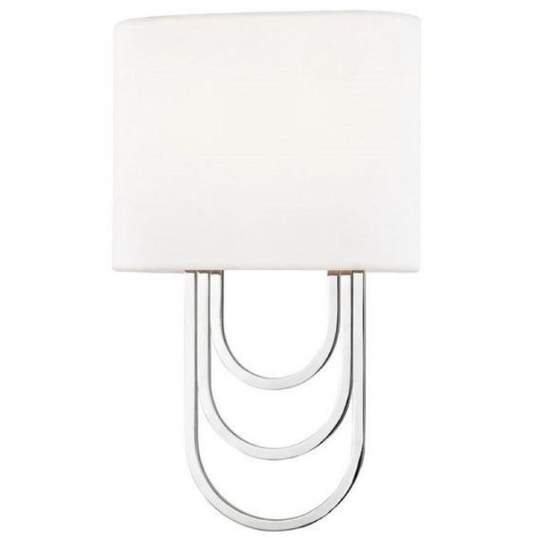 Casa Padrino Lampada Da Parete Argento / Bianco 20,3 X 9,5 X H. 34,3 Cm - Lampada Da Parete Di Design Con Paralume-image