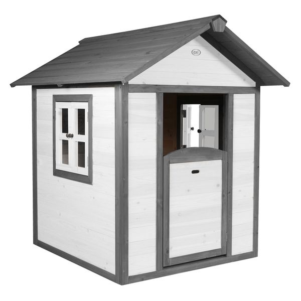 Axi Beach Lodge Casa Bambini In Legno | Casetta Da Gioco Per Giardino / Esterno In Grigio E Bianco | Casa Da Giardino Per Bambini-image