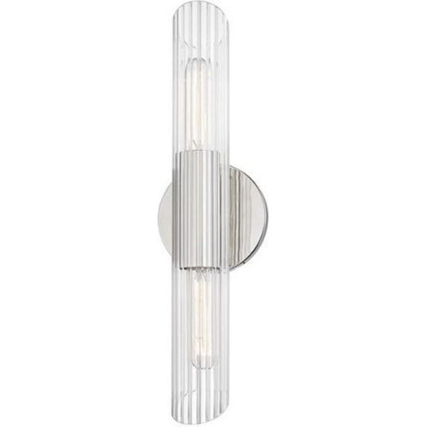 Casa Padrino Lampada Da Parete Argento 12,1 X 8,9 X H. 43,8 Cm - Lampada Da Parete Per Soggiorno-image