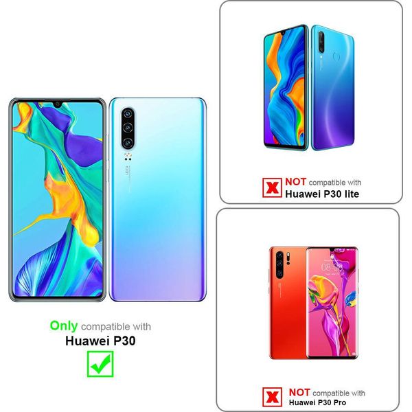 Cadorabo Custodia Per Cellulare Per Huawei P30 Custodia Protettiva In Blu Cover Etui Book Case Booklet-image