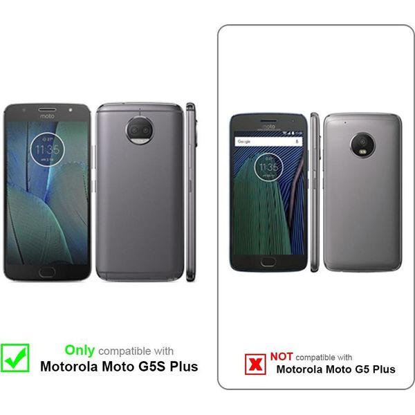 Custodia Cadorabo Per Motorola Moto G5S Plus Cover Protettiva In Argento Custodia Rigida Per Telefono Cellulare Cover Case-image