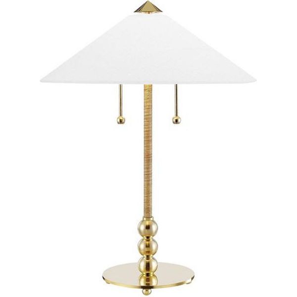 Casa Padrino Lampada Da Tavolo In Ottone Antico / Bianco Ø 45,7 X H. 61 Cm - Lampada Da Tavolo Con Paralume Rotondo In Vetro-image