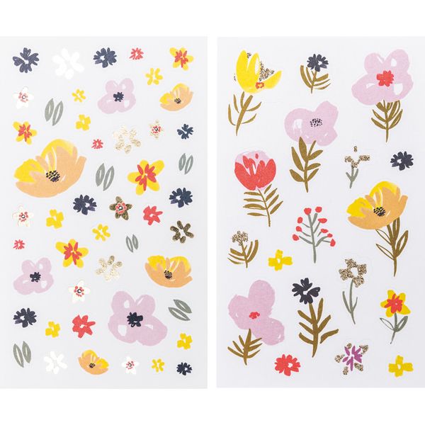 Rico Design Fiori Adesivi Glitterati 10X15 Cm Adesivo Decorazione Artigianale Scrapbooking-image