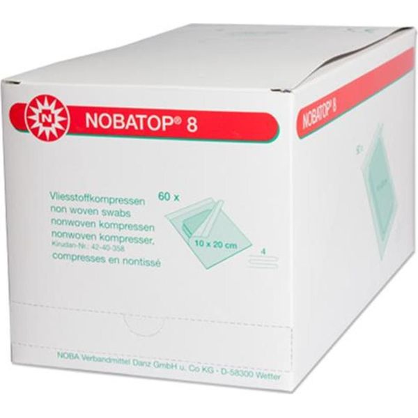 Noba Nobatop 8 Compresse Sterili In Tessuto Non Tessuto 4 - Pieghe 50 X 2 Pezzi 10 X 20 Cm-image