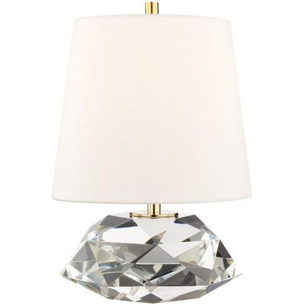 Casa Padrino Lampada Da Tavolo In Ottone Antico/Bianco Ø 24 X H. 35 Cm - Elegante Lampada Da Tavolo Con Paralume Rotondo In Lino - Qualità Lussuosa-image