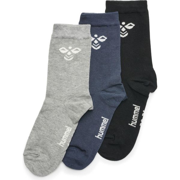 Hummel Sutton 3-Pack Sock - Nero/Grigio Melange/Blu Notti, GrößE:25-28-image
