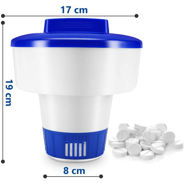 Meisterpool Galleggiante Dosatore Di Prodotti Chimici Per Piscina Dosatore Di Cloro, Con Prese D'aria Regolabili, Dimensioni: Per Pastiglie Da 200 G-image