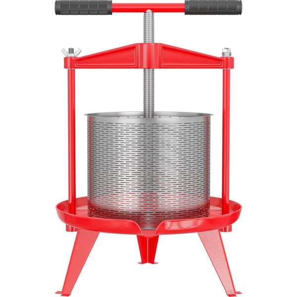 Wiltec Pressa A Vite 14 L In Acciaio Inox 66X58X47Cm, Facile Da Pulire Per La Produzione Di Succo Di Mela Succo Di Frutta Pressa Per Bacche Pressa Per Vino-image
