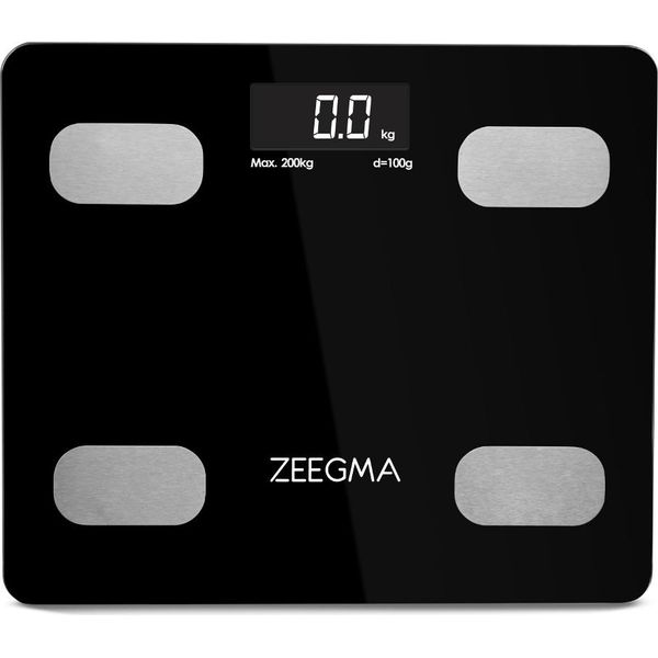 Zeegma Gewit Bilancia Personale Bilancia Con Grasso Corporeo Bilancia Personale Analisi Digitale Di Fino A 17 Parametri Corporei Misurazione Precisa Lcd Campo Di Misurazione Del Peso Fino A 200 Kg-image