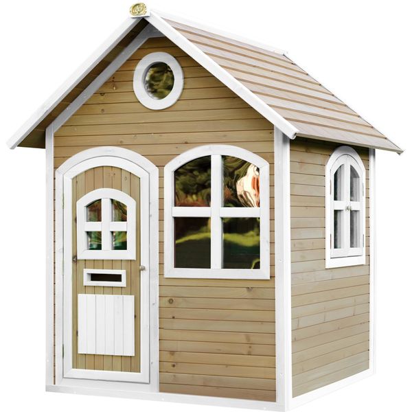 Axi Julia Casa Bambini In Legno | Casa Da Giardino/Da Esterno In Marrone E Bianco | Casetta Da Giardino Per Bambini-image