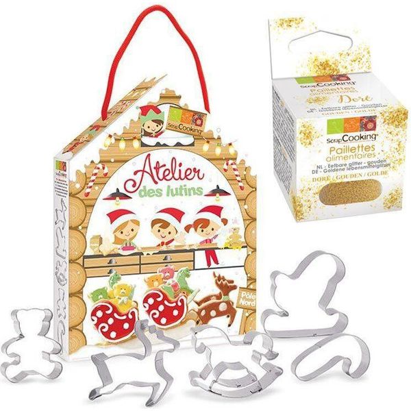 Set Officina Degli Elfi + Glitter Alimentare Dorato-image