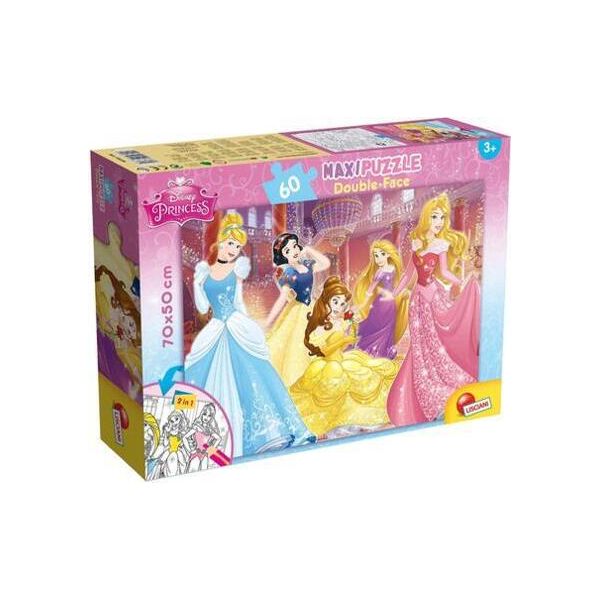 Maxi Puzzle Bifacciale 60 Pezzi Principessa Lisciani-image