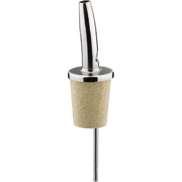 Versatore Per Bottiglie Di Olio E Aceto - Acciaio Inox E Tappo Di Sughero-image