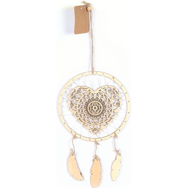 Graine Creative Gc Cuore Acchiappasogni In Legno, 16 X 41 Cm-image