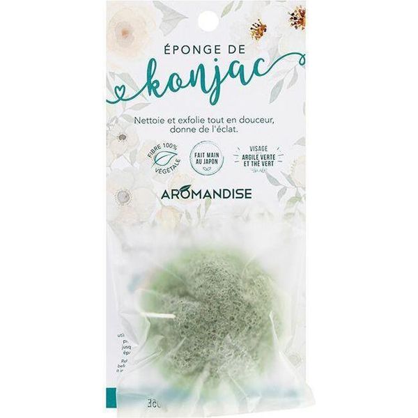 Spugna Konjac Con Argilla Verde E Tè Verde-image