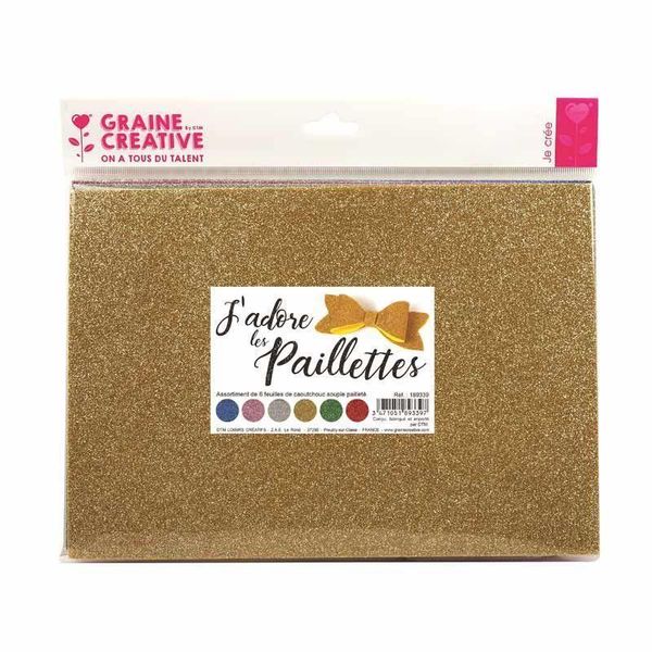 Graine Creative Gc Eva Foam Glitter A4 Set 6 Pezzi Glitter Forever-image