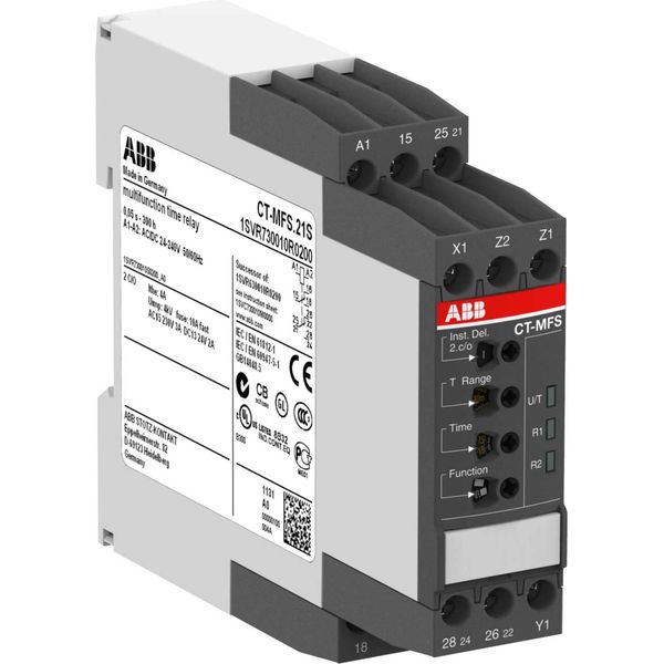 STOTZ-KONTAKT Multifunktionzeitrelais 2We 24-240VAC/DC CT-MFS.21 (1SVR730010R0200)-image