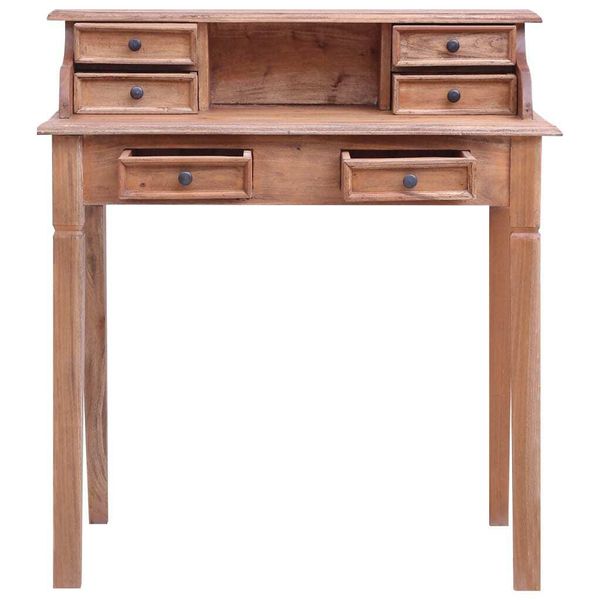Scrivania Con Cassetti 90X50X101 Cm In Legno Massiccio Di Recupero-image