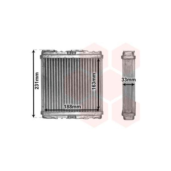 Van Wezel 47006081 Scambiatore Di Calore Radiatore Riscaldamento Interno Per Saab 9-3 Cabriolet (YS3D) 9-3 (YS3D) 900 Ii Cabriolet 900 Ii 900 Ii Coupé-image