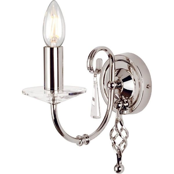 Casa Padrino Lampada Da Parete Barocca Argento 10 X 21,5 X H. 22 Cm - Elegante Lampada Da Parete Per Il Soggiorno - Applique In Stile Barocco-image