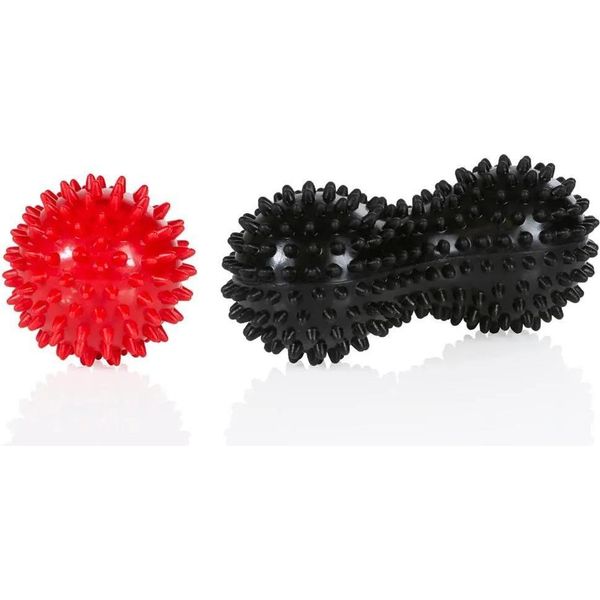 Gymstick Spikey Massage Ball Rosso, Nero Rosso, Nero Taglia Unica-image
