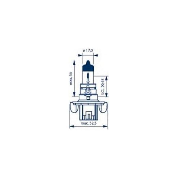 1X Narva H13 Lampadina Abbagliante 12V 60/55W P26.4T Alogena 48092-image