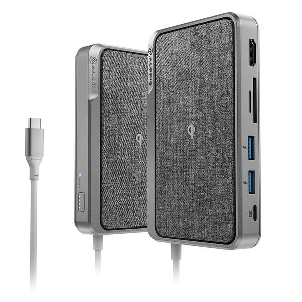 Alogic ULDWAV-SGR Alogic Dockingstation USB-C Ultra Wave Mit Wless Charge Grau-image