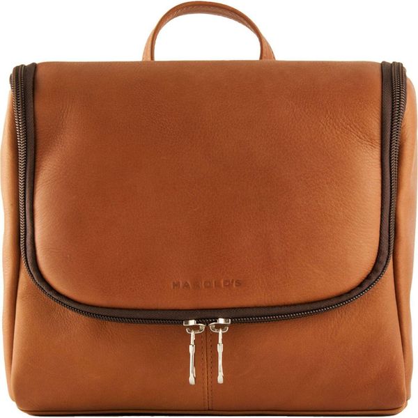 Harold's Pelle Borsa Da Toilette Country Toilet Bag Cognac Marrone Chiaro-image