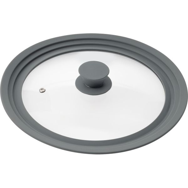Bremermann Coperchio Universale Per Barattoli Con Bordo In Silicone, 24/26/28 Cm, Medio (Grigio)-image