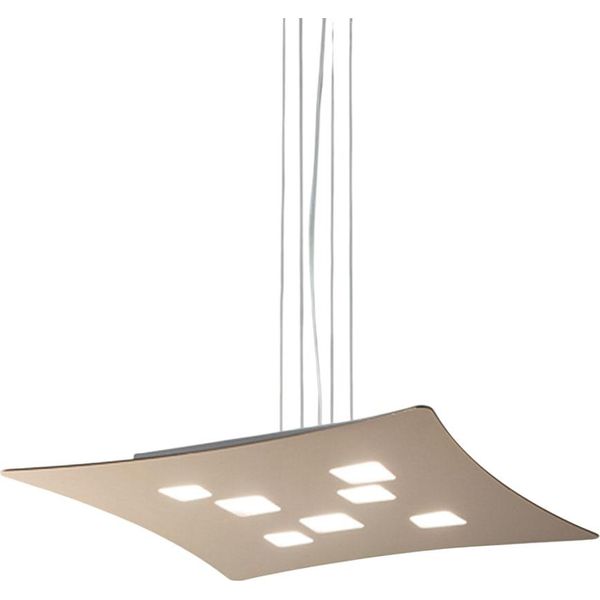 Lampadario Sospensione Isotta 10 Luci GX53 Tortora - Lampada Soffitto Design Moderno 62X69Cm, Luce Biemissione, Max 10X8W, IP20, Lampadine Escluse-image