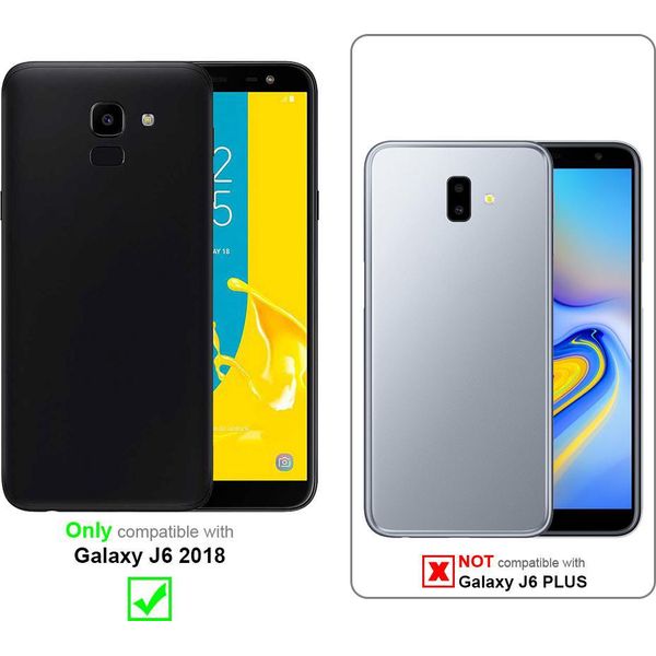 Cadorabo Custodia Protettiva Per Samsung Galaxy J6 2018 Cover In Nero Custodia Per Cellulare Tpu Etui Cover Case-image