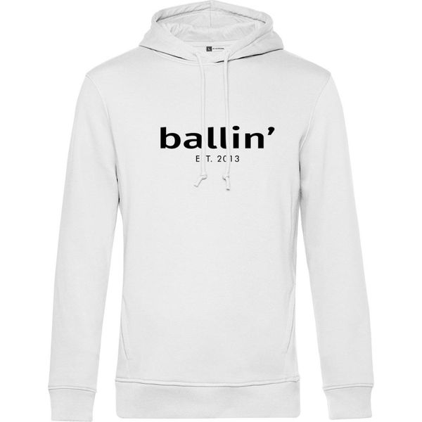 Felpa Con Cappuccio Ballin Est. 2013 Basic Bianco - Grande Xxl-image