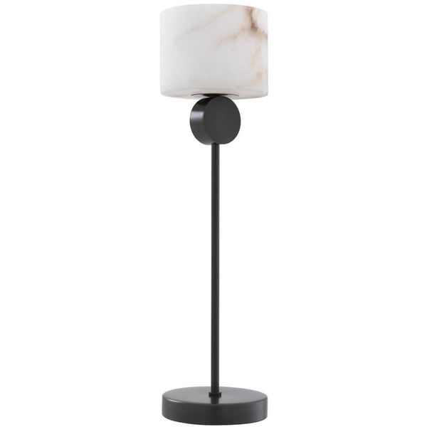 Casa Padrino Lampada Da Tavolo Bronzo/Alabastro Ø 20 X H. 76 Cm - Lampada Da Tavolo Moderna Con Paralume Rotondo In Alabastro - Illuminazione-image