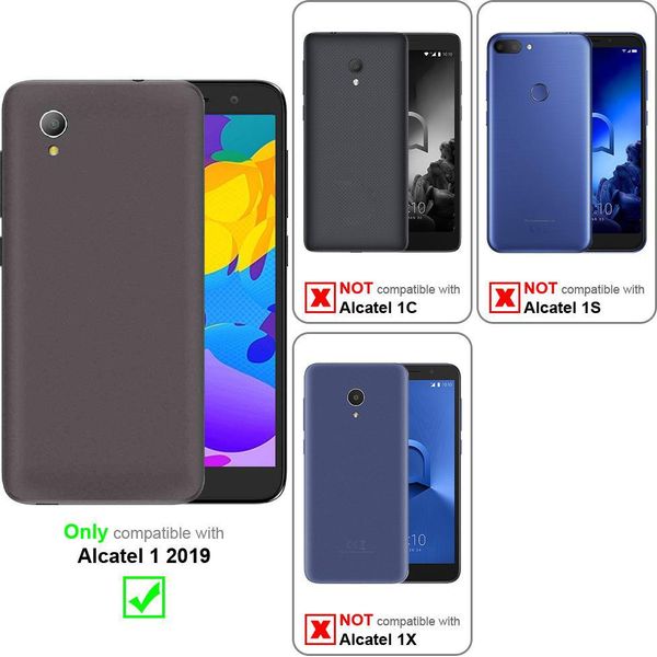 Cadorabo Pellicola Blindata Per Alcatel 1 2019 Pellicola Protettiva In Vetro Temperato Trasparente Di Protezione Del Display-image