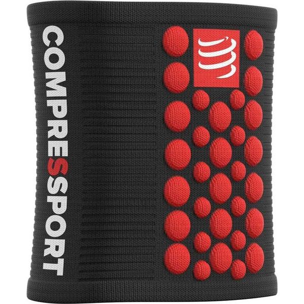 Compressport Sweatbands 3D.Dots Nero/Rosso Uni Scaldabraccia Running-image