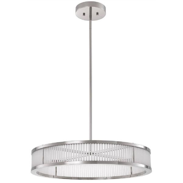 Casa Padrino Lampadario A Led Argento/Bianco Ø 70 X H. 15 Cm - Lampadario Moderno Rotondo Dimmerabile - Qualità-image