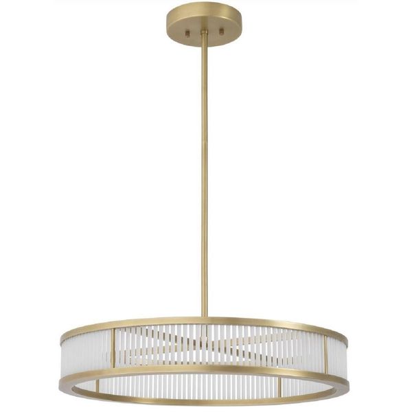 Casa Padrino Lampadario A Led In Ottone Antico Colorato/Bianco Ø 70 X H. 15 Cm - Moderno Lampadario Rotondo Dimmerabile - Qualità Lussuosa-image