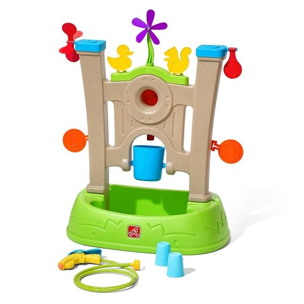 Step2 Waterpark Arcade Giochi D'acqua / Ruota D'acqua | Tavolo D'acqua / Spruzzatore D'acqua Per Bambini Con 7 Accessori | Tavolo Di Attività Con Acqua Per Il Giardino-image
