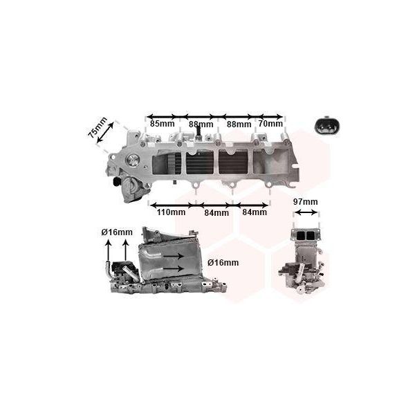 Van Wezel 58004376 Intercooler Llk Per Vw Golf Vii Hatchback (5G1, BQ1, BE1, BE2) Turbo Intercooler-image