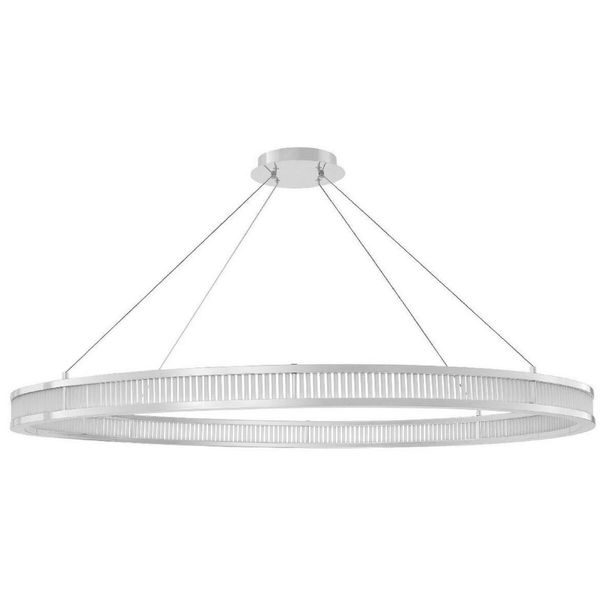 Casa Padrino Lampadario A Led Argento / Bianco Ø 139 Cm - Lampadario Moderno Rotondo - Lampadario Da Salotto - Lampadario Per Hotel-image