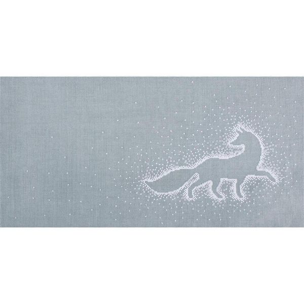 Cuscino A Punto Croce Rto "Neve D'argento. Volpe"" CU016, Schema Contato, 50X30 Cm"-image