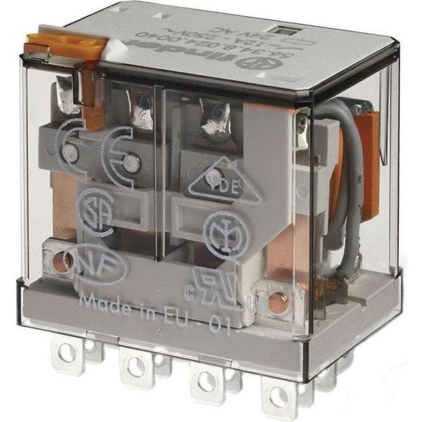 Relè Finder A Innesto 230 V/Ac 12 A 4 Contatti In Scambio 56.34.8.230.0040 1 Pz-image
