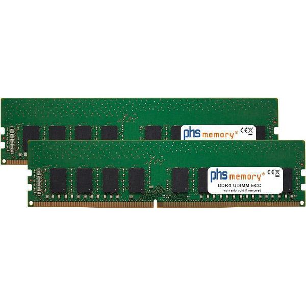 Kit Di Memoria Ram Phs-Memory 32GB (2X16Gb) Per Dell Precision 3430 Tower DDR4 Udimm Ecc 2666Mhz PC4-2666V-E (SP284177)-image