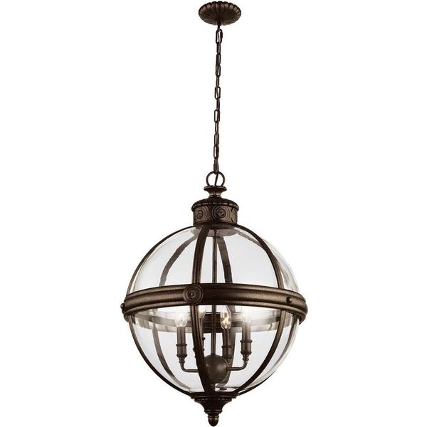 Casa Padrino Lampadario Color Bronzo Ø 49,8 X H. 67,9 Cm - Lampadario Rotondo In Stile Vittoriano - Lampadario Per Hotel E Ristoranti-image