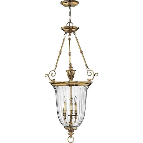 Casa Padrino Lampada A Sospensione Barocca Color Ottone Ø 57,2 X H. 113 Cm - Lampada A Sospensione In Ottone Massiccio - Nobile E Magnifica-image