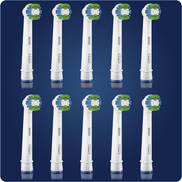 Testina Per Spazzolino Oral-B Precision Clean 80339360 10 Pz. Blu, Bianco-image