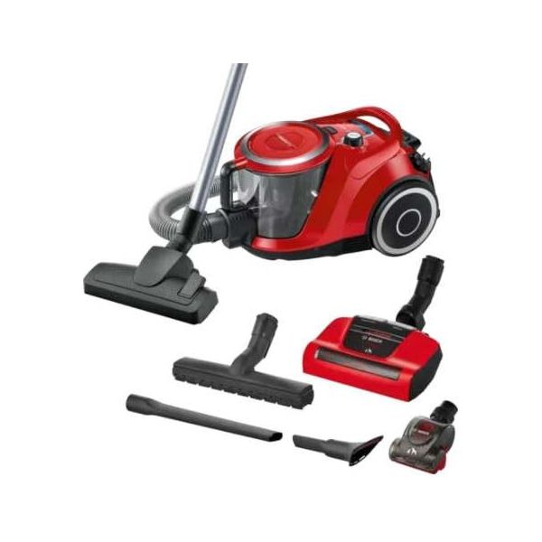 Aspirapolvere, Bosch BGS41PET1 Serie 6, Aspirapolvere Senza Sacco, Proanimal, Tecnologia Senza Sacco, Spazzola Airturbo Plus, Rosso-image