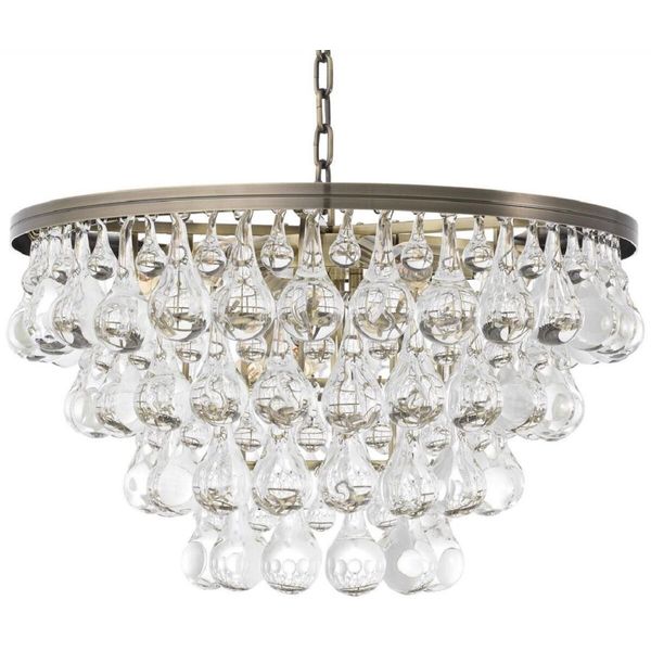 Casa Padrino Lampadario In Vetro Color Ottone Ø 65 X H. 41 Cm - Lampadario Da Salotto Nobile - Qualità Eccellente-image