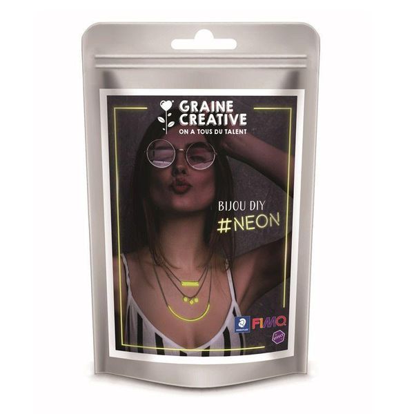 Kit Di Argilla Polimerica Neon - Realizzate La Vostra Collana A Più File In Giallo Fluo-image