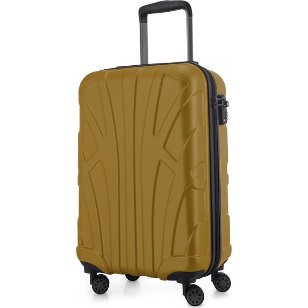 Suitline - Bagaglio A Mano Leggero 55X35X20 Cm Trolley Aereo 34 L Bagaglio A Mano Valigia Leggera 4 Ruote Bagaglio A Mano Tsa, Autunno Oro-image